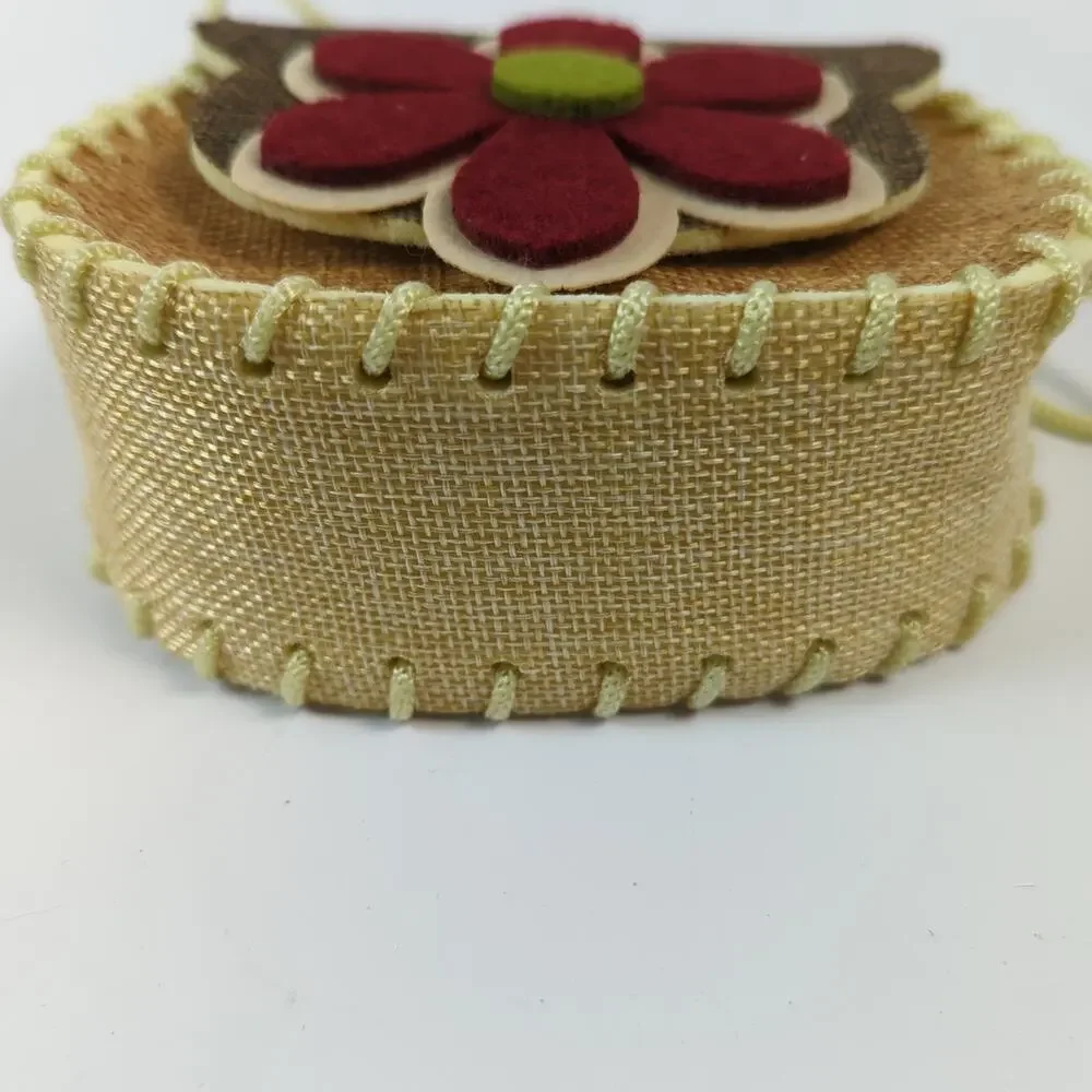 Mini Felt Flower Crossbody Purse Boho Cottagecore Girls Bag